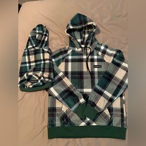 NWT Spark Paws Green Flannel Hoodie Matching Dog & Owner Set